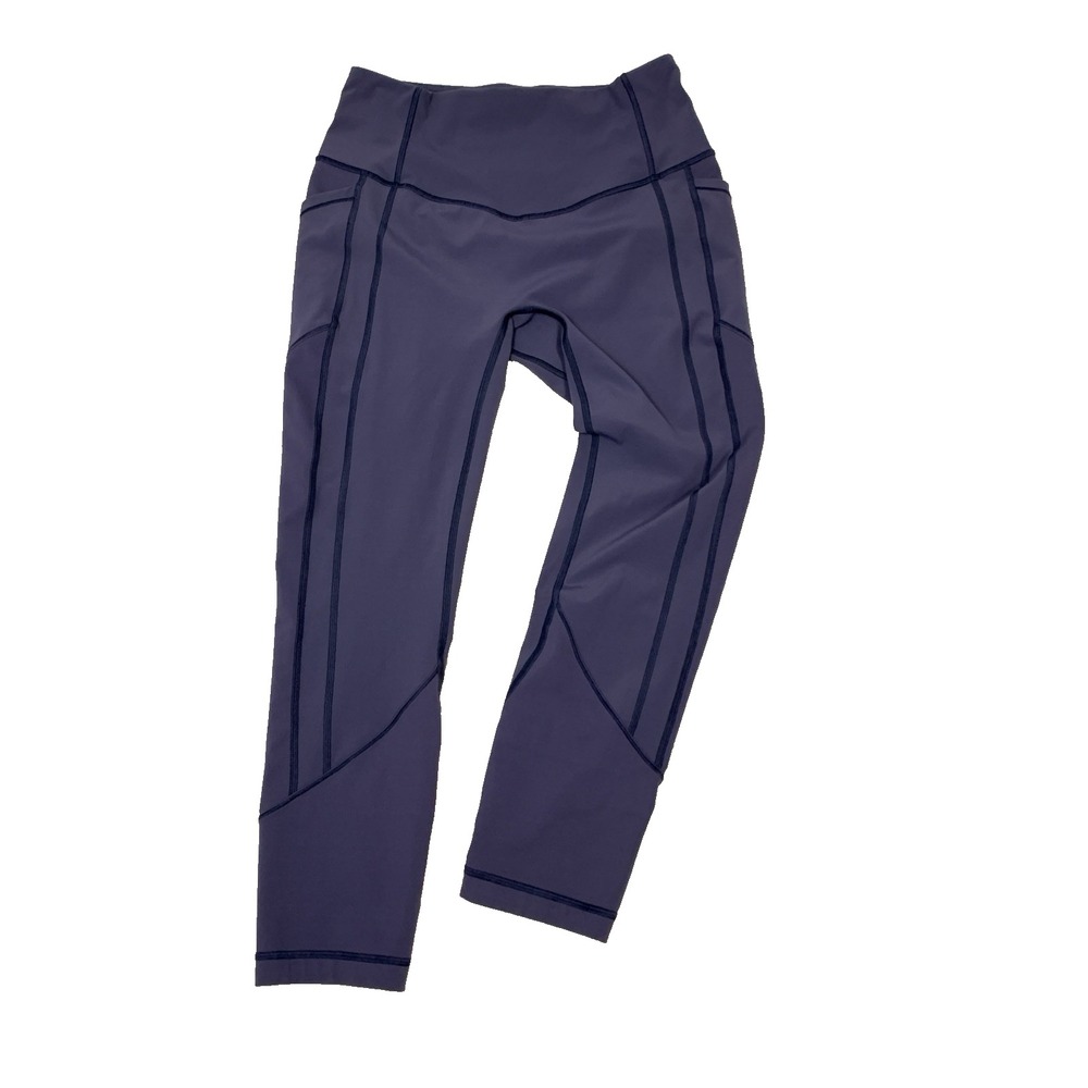 lululemon All The Right Places Crop II Leggings Womens 8 Blue Indigo 23"